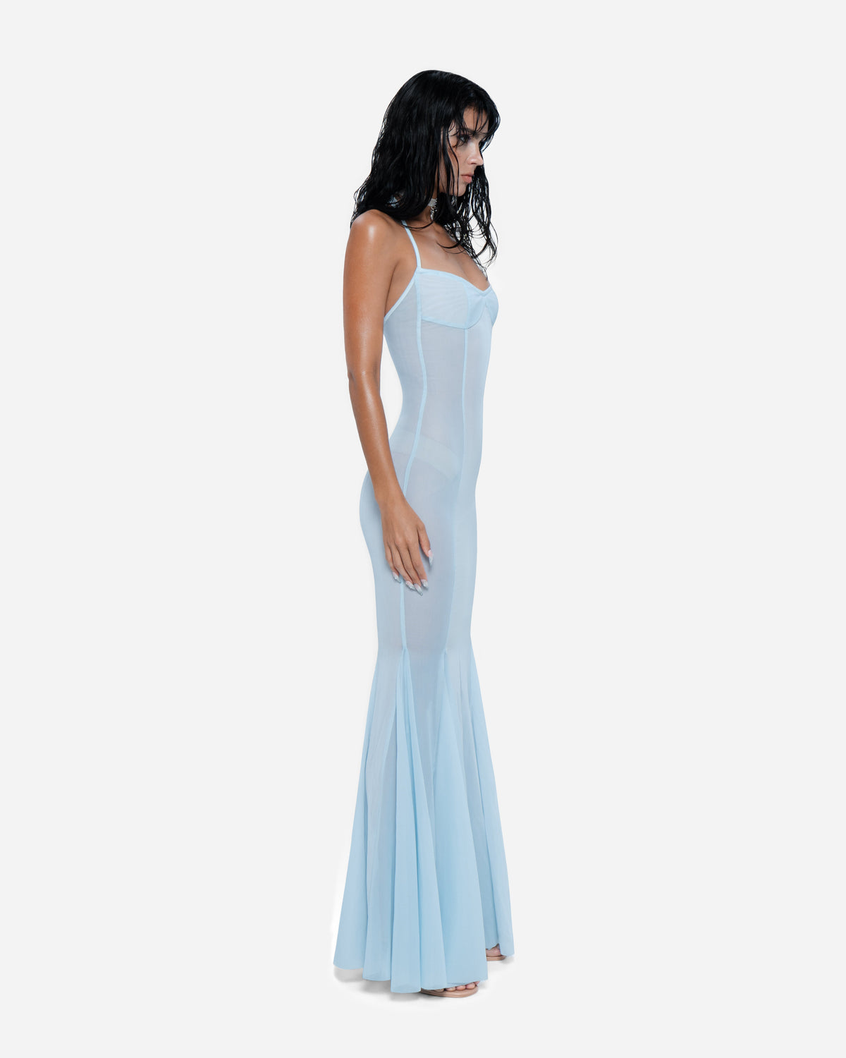Siren Maxi Dress in Powder Blue