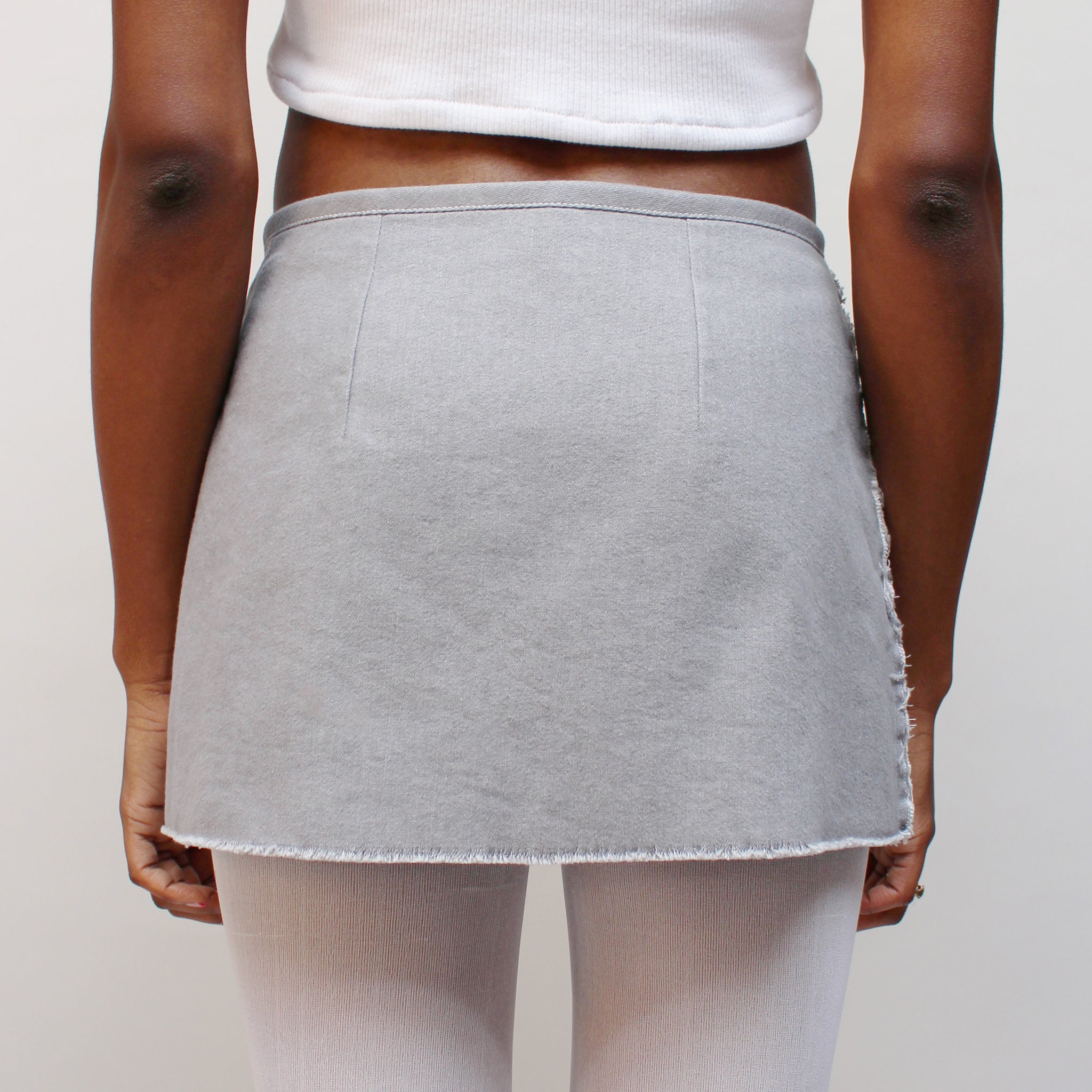 Slash Skirt - Grey/White