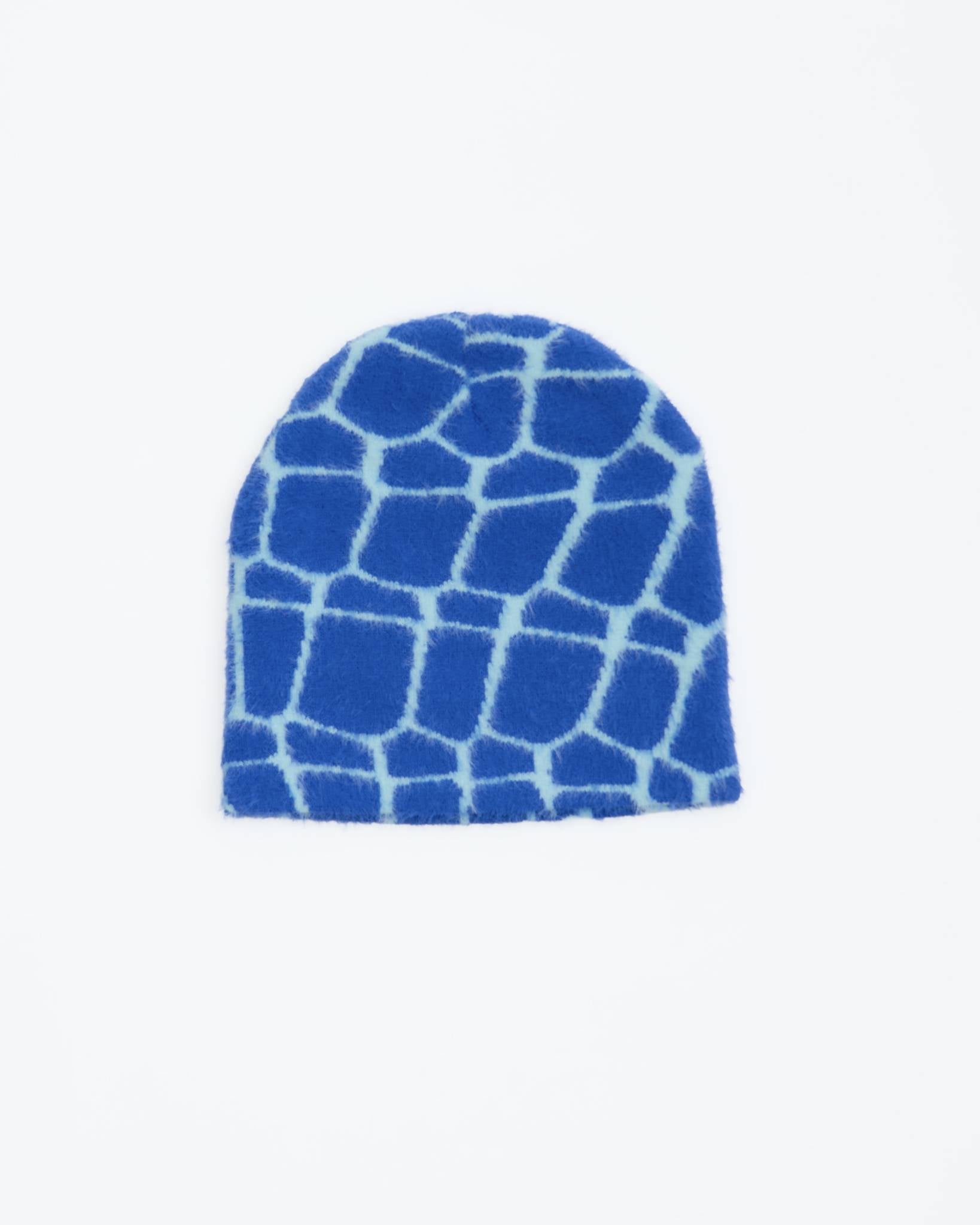 Blue Fuzzy Beanie