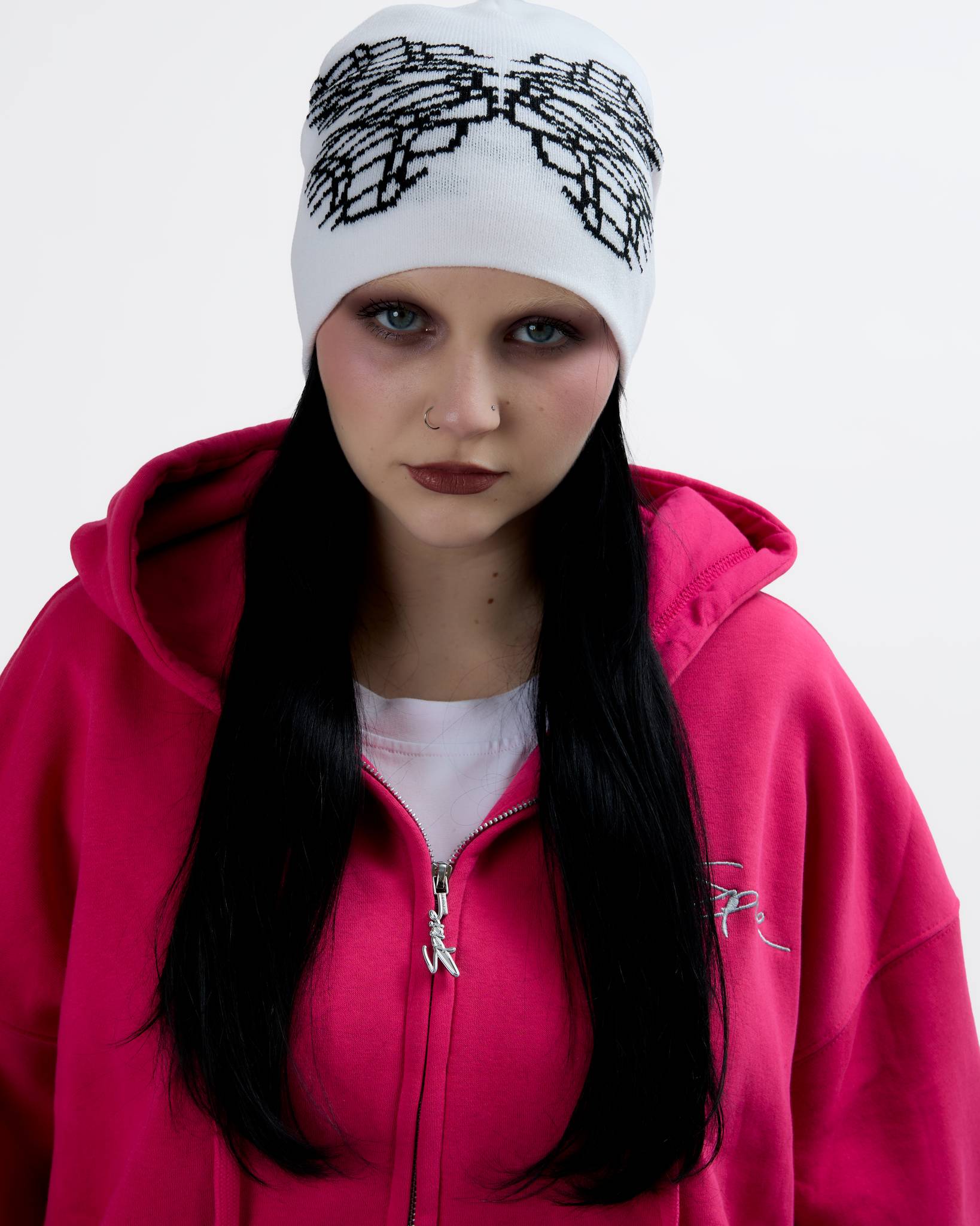 Butterfly Beanie in White