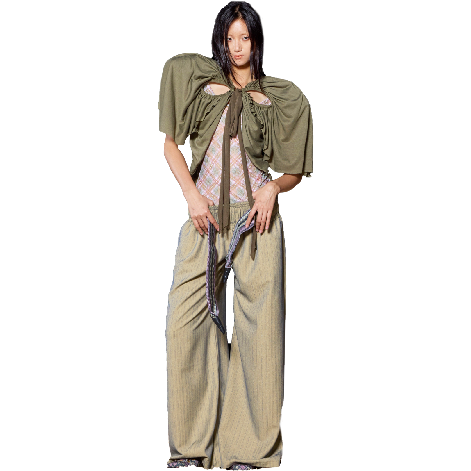 스트레치 레이스 캐미탑