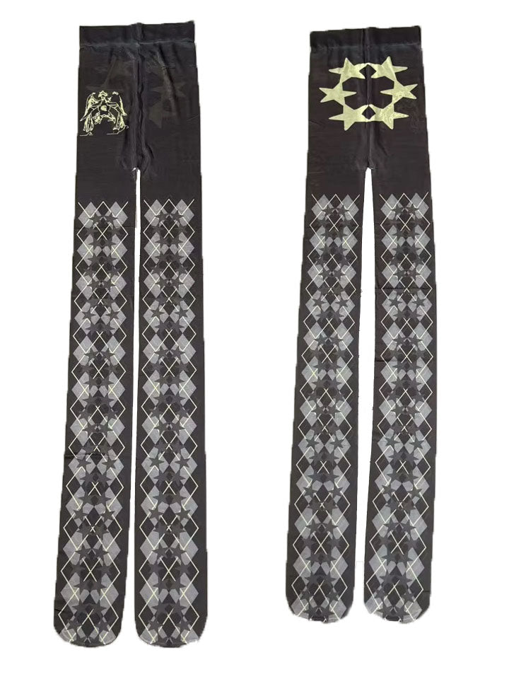 Star Child Argyle Sheer Tights