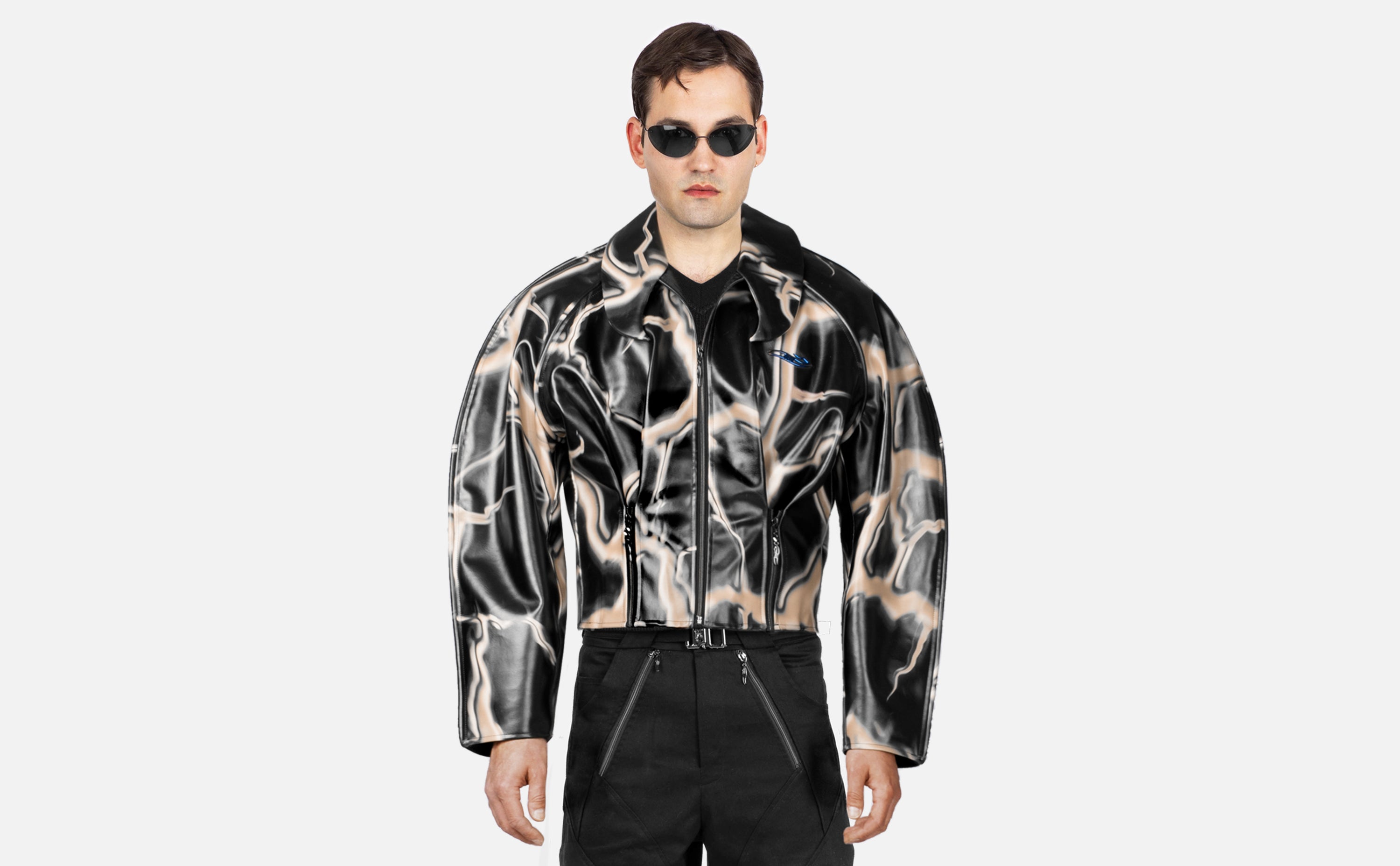 베인스 가죽 재킷