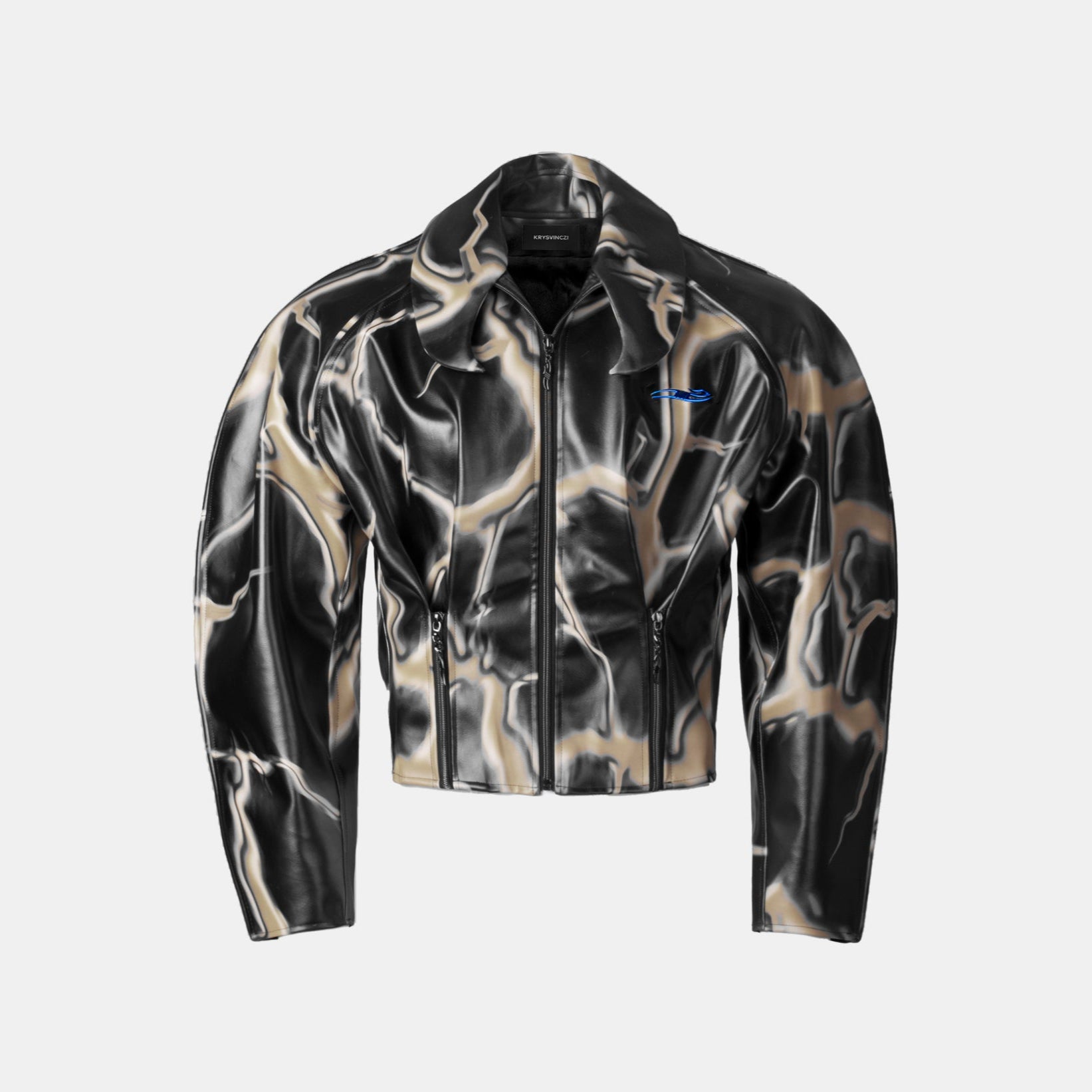 Veins Leather Jacket