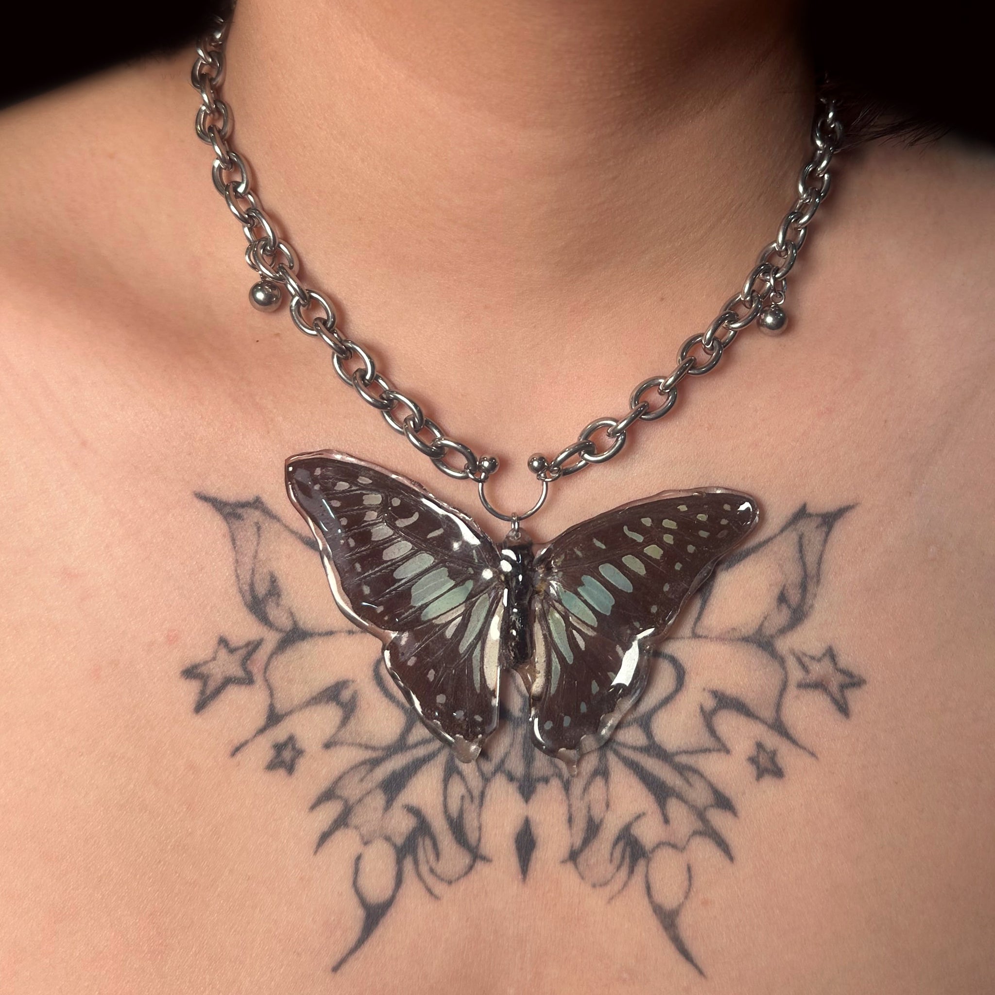 Weighted Chain Butterfly Necklace