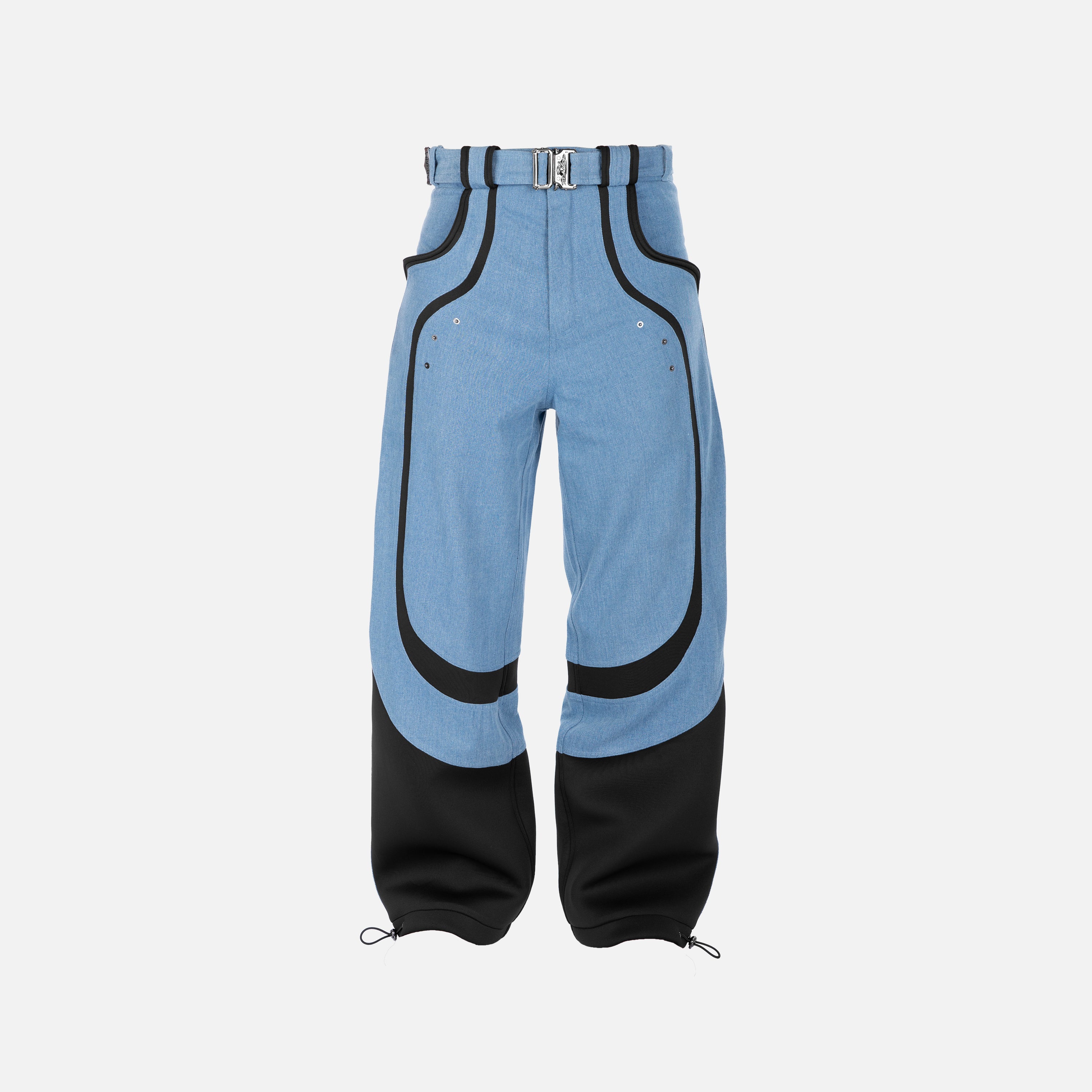 블루색 워크 데님 팬츠