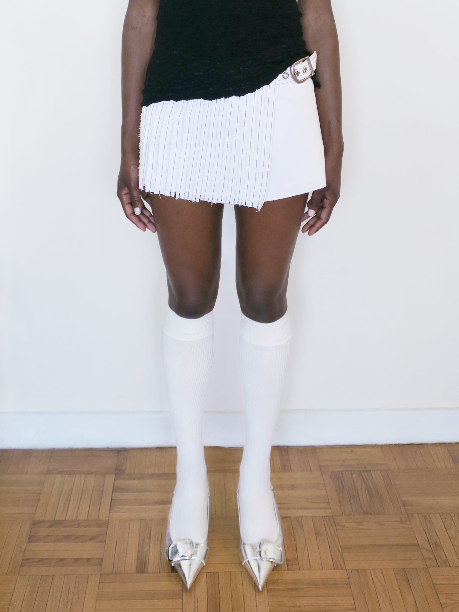The Slash Skirt in White