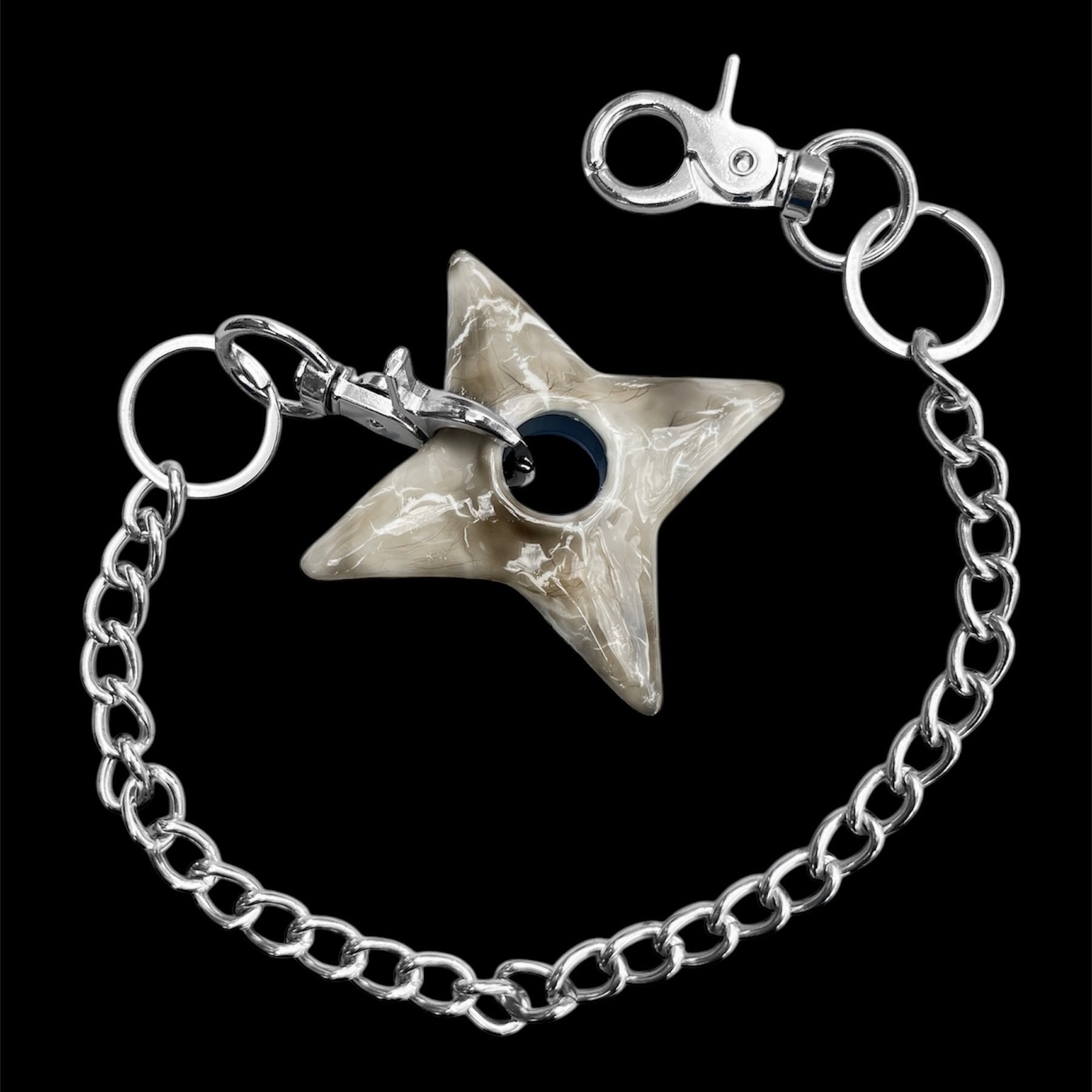 화이트 스타 키체인