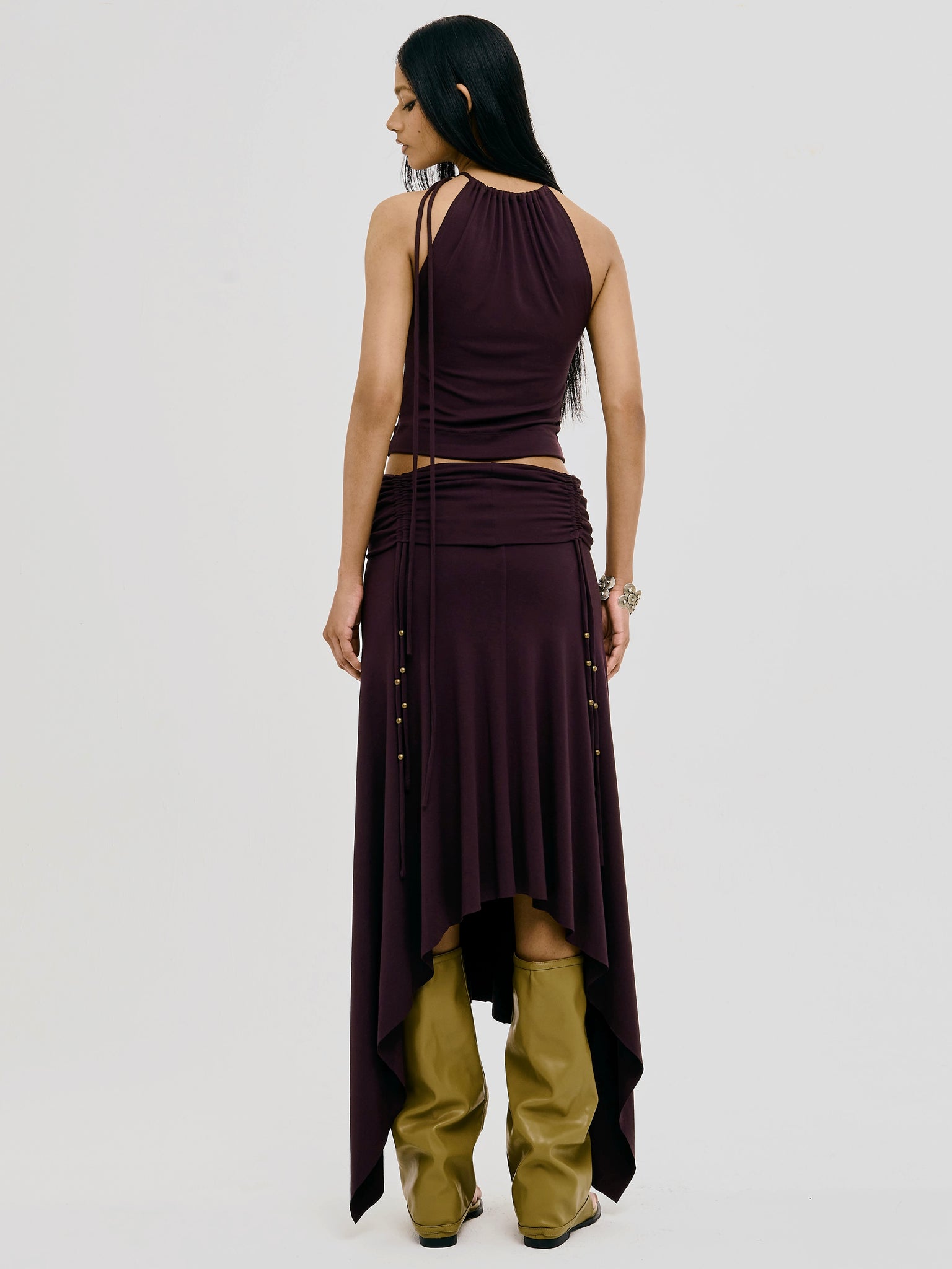 Reverent Maxi Skirt in Wine