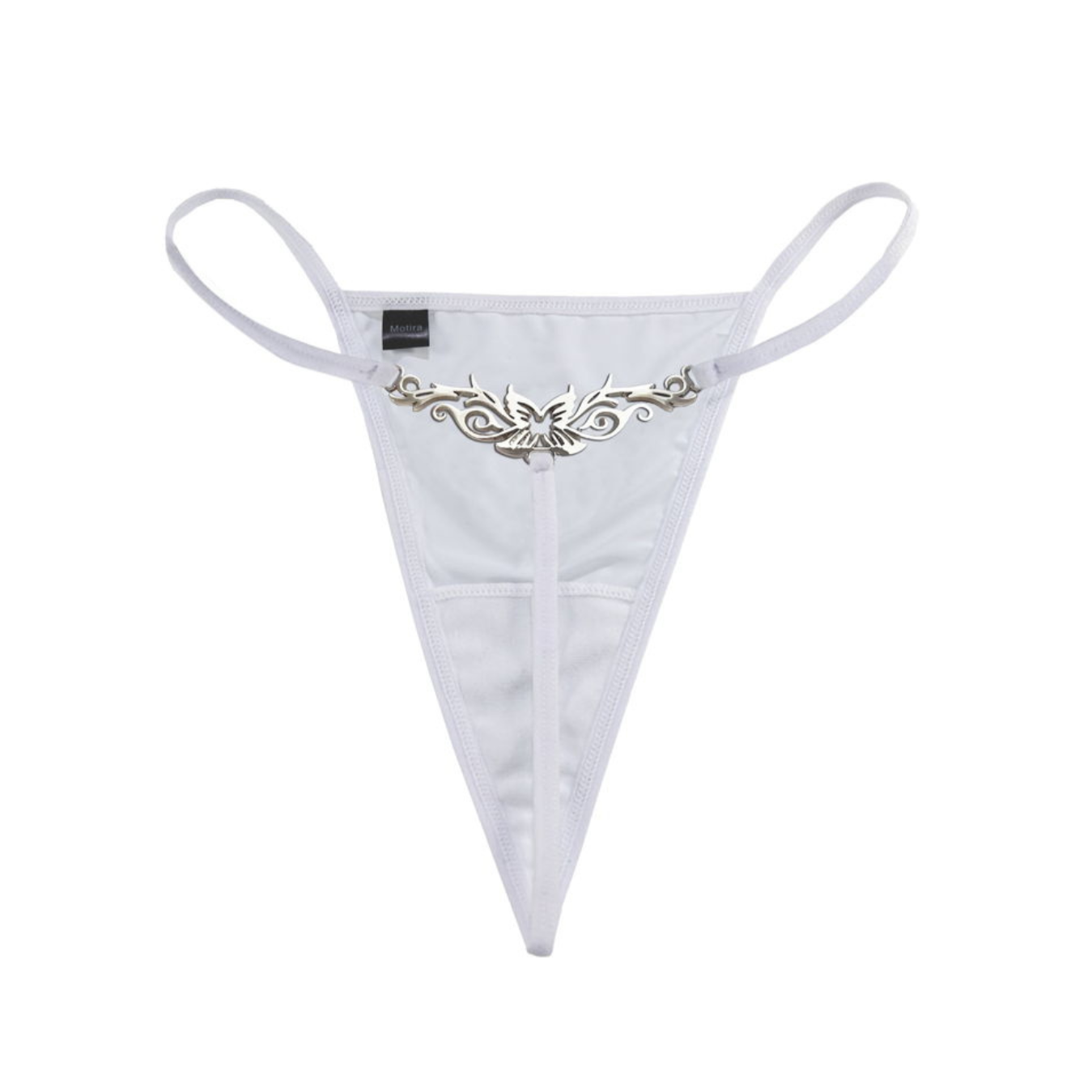White Butterfly Tattoo Thong