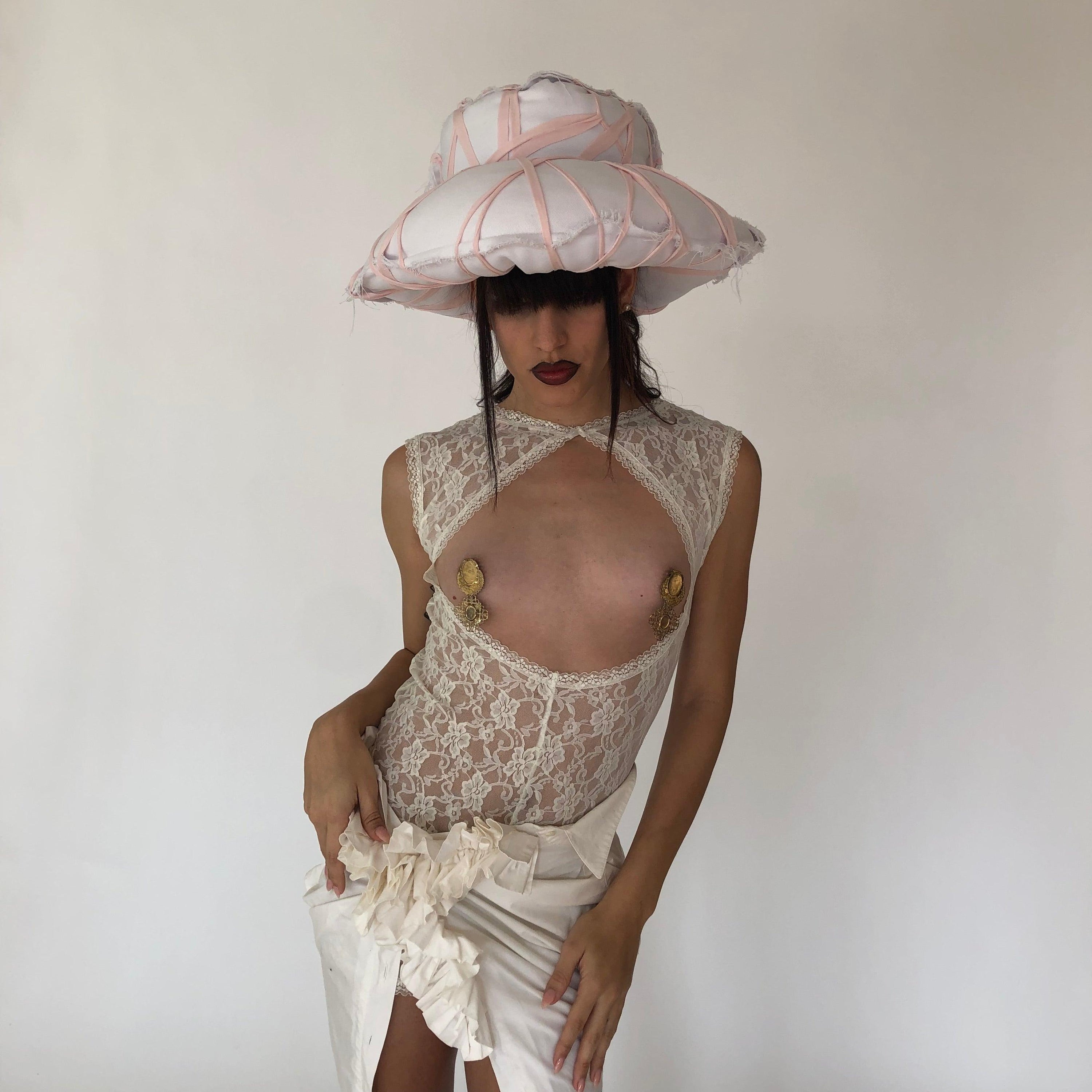 오키드 디스트레스드 모자