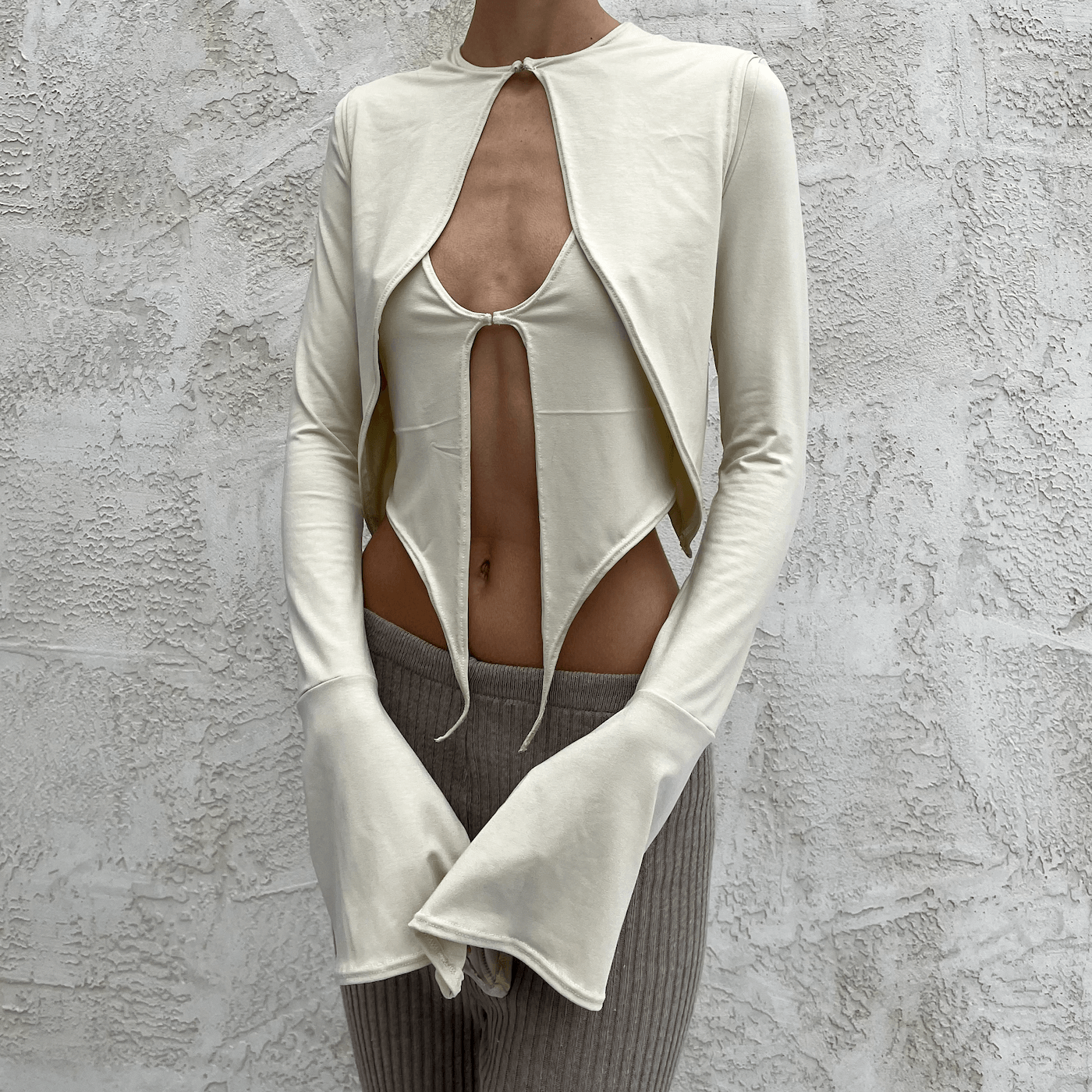 Bone Crescent Langarm-Top