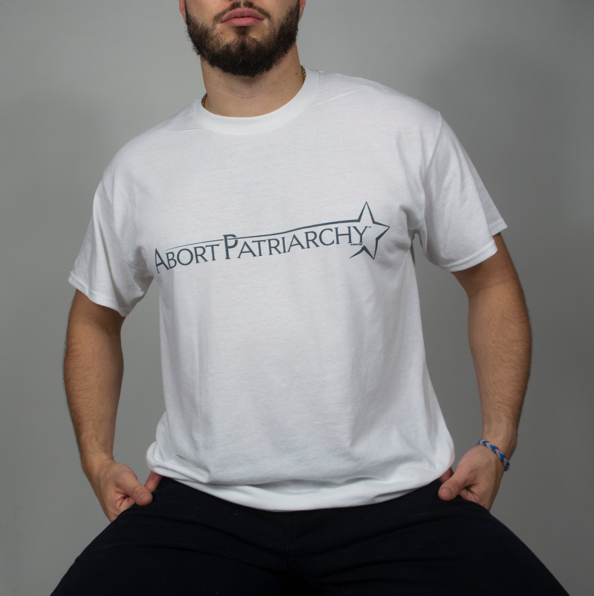 Abort Patriarchy Unisex T-Shirt (Schwarz/Weiß)