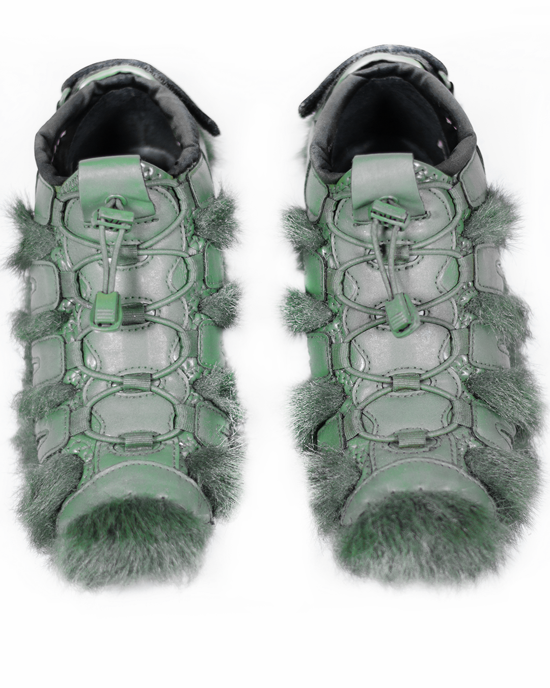 Green Eloh Fur Heel