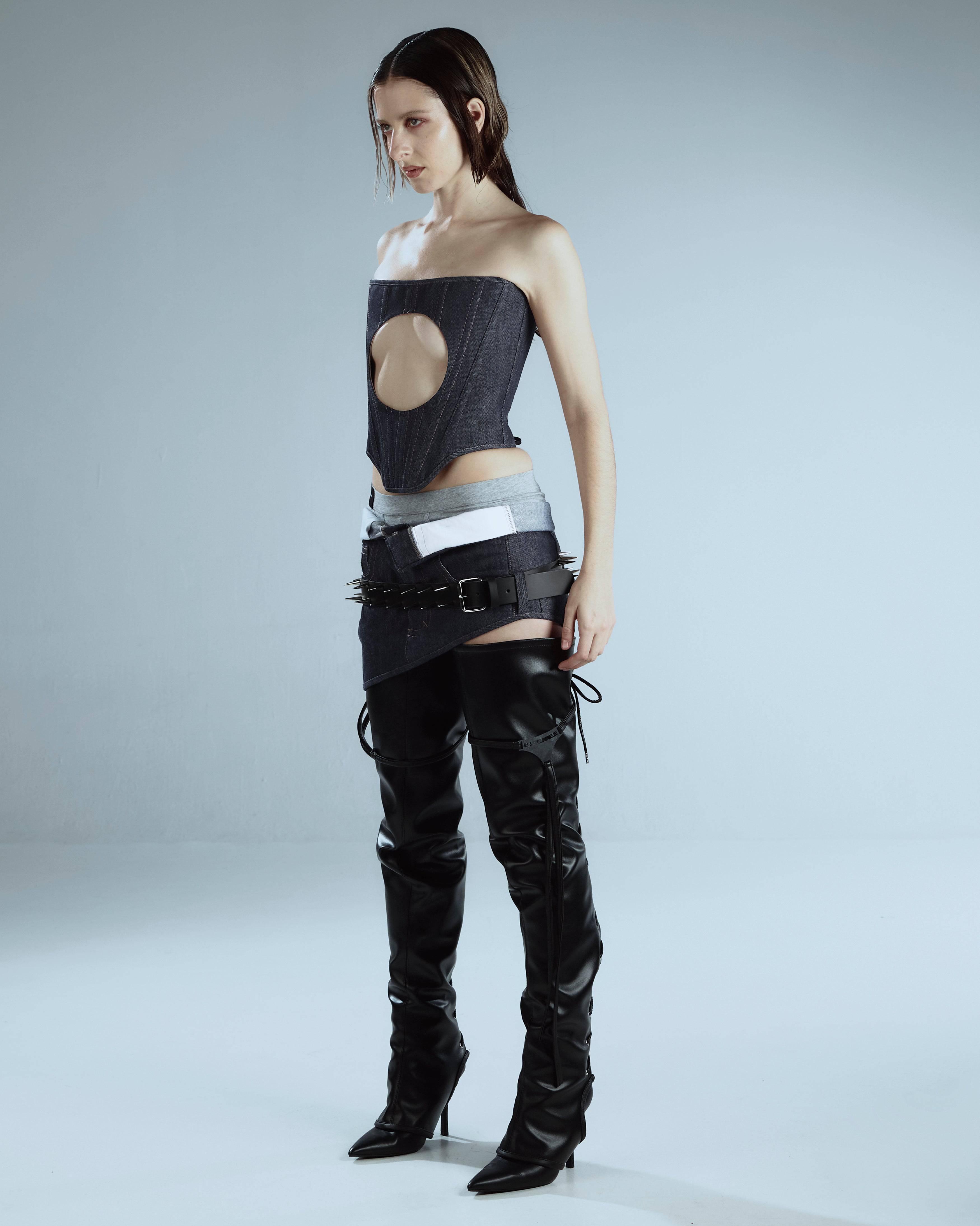 Denim Corset with CutOut – ap0cene