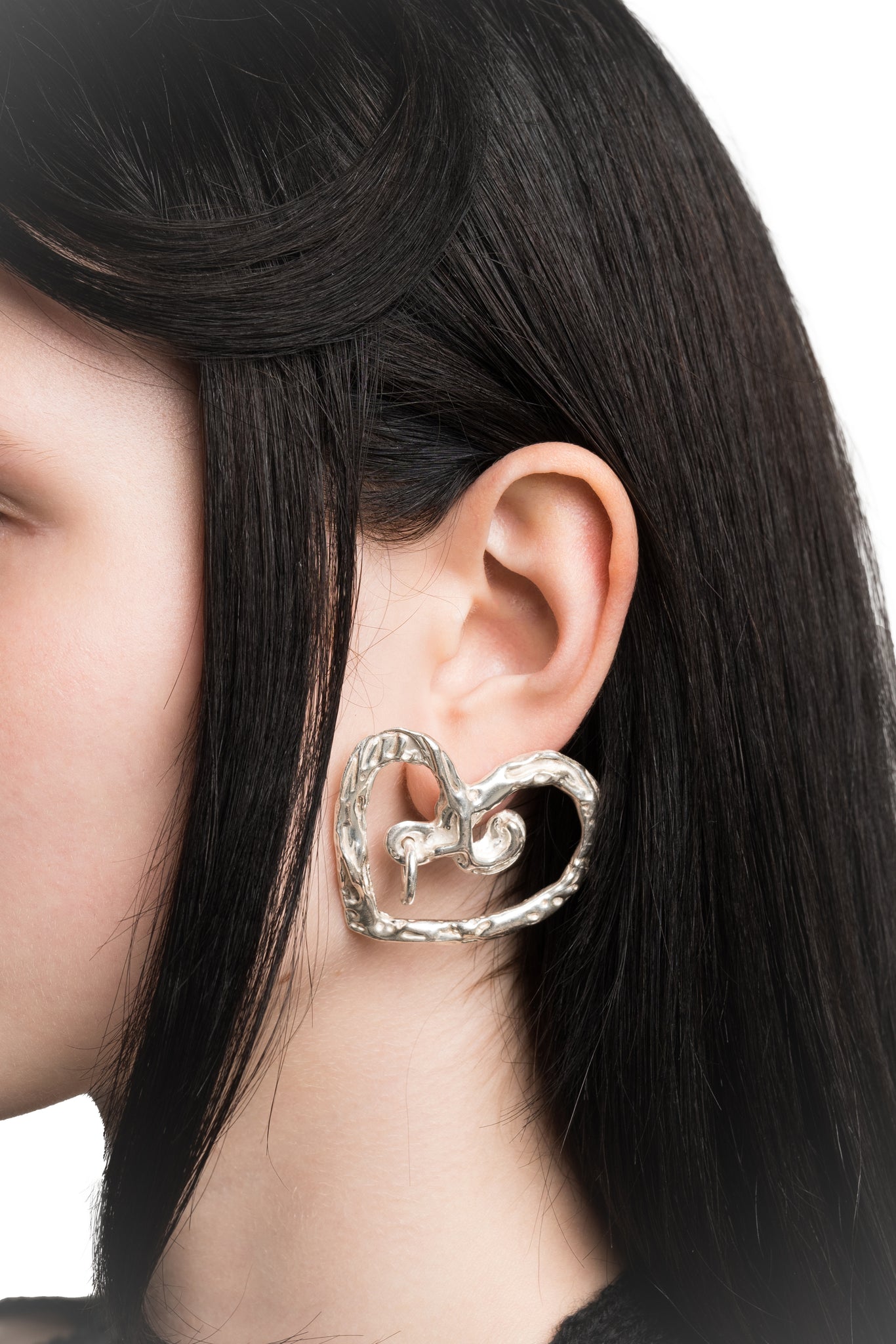 Silver Urte Kat Earrings