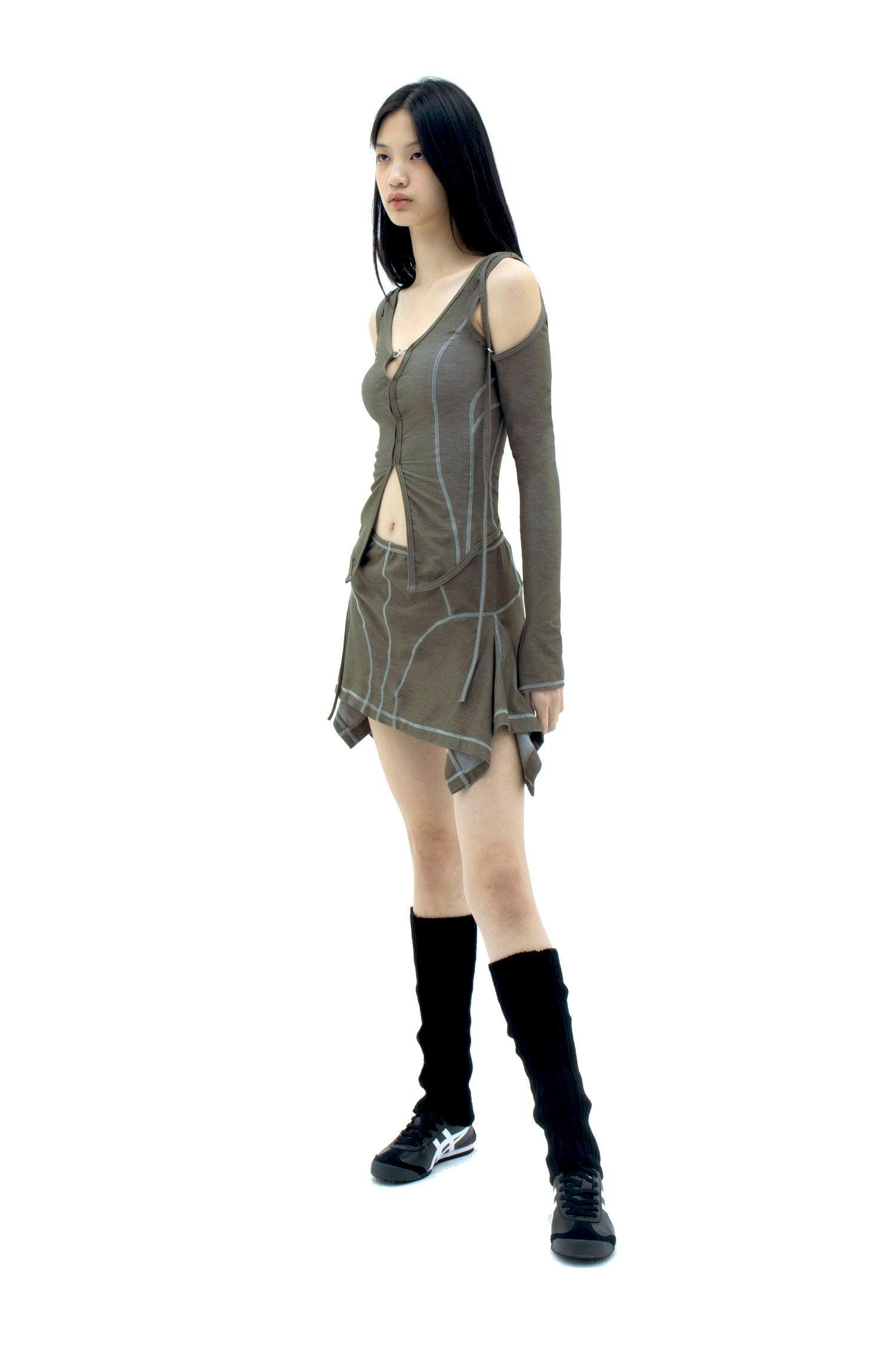 Green Heartbreak Mini Skirt