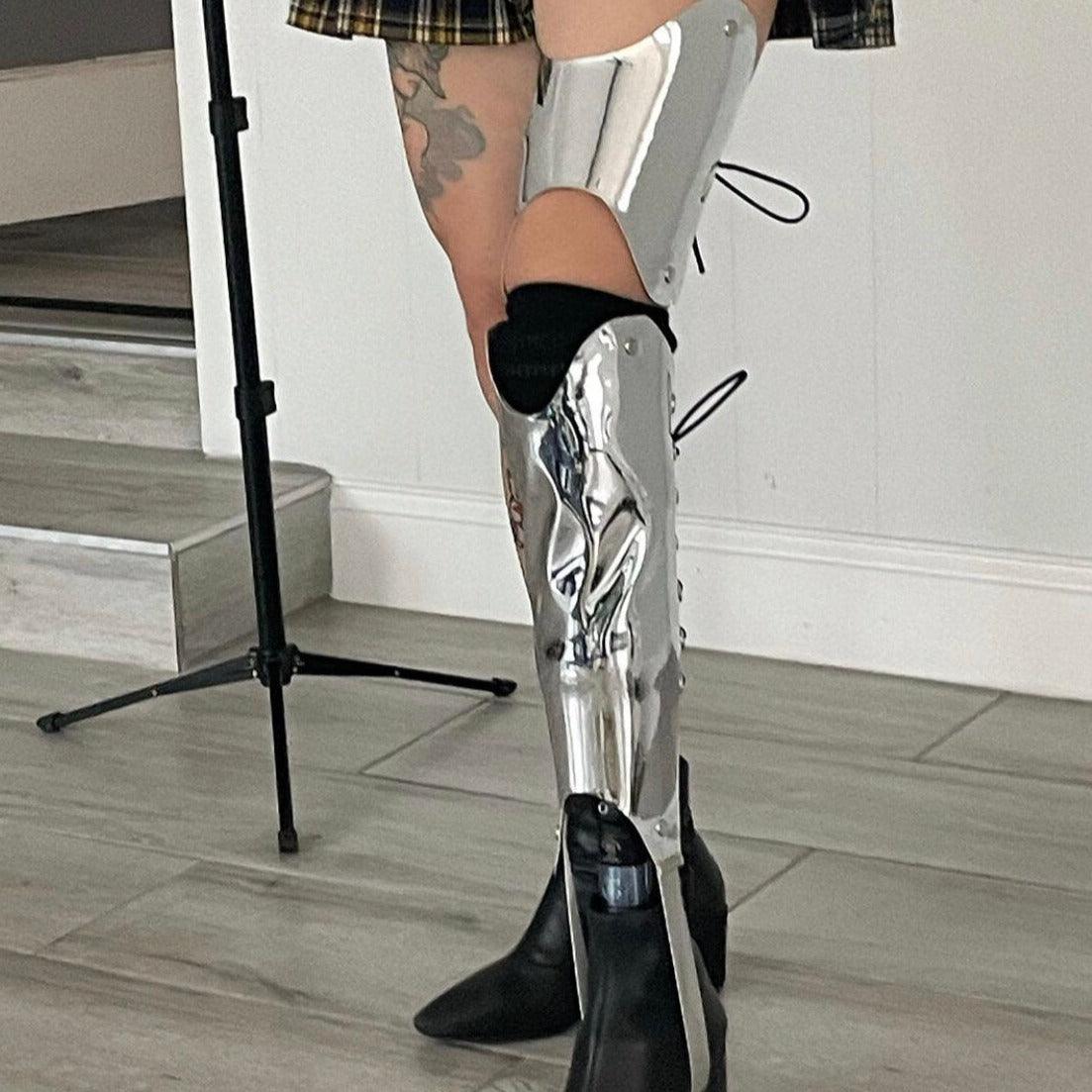 Chrome Leg Corset