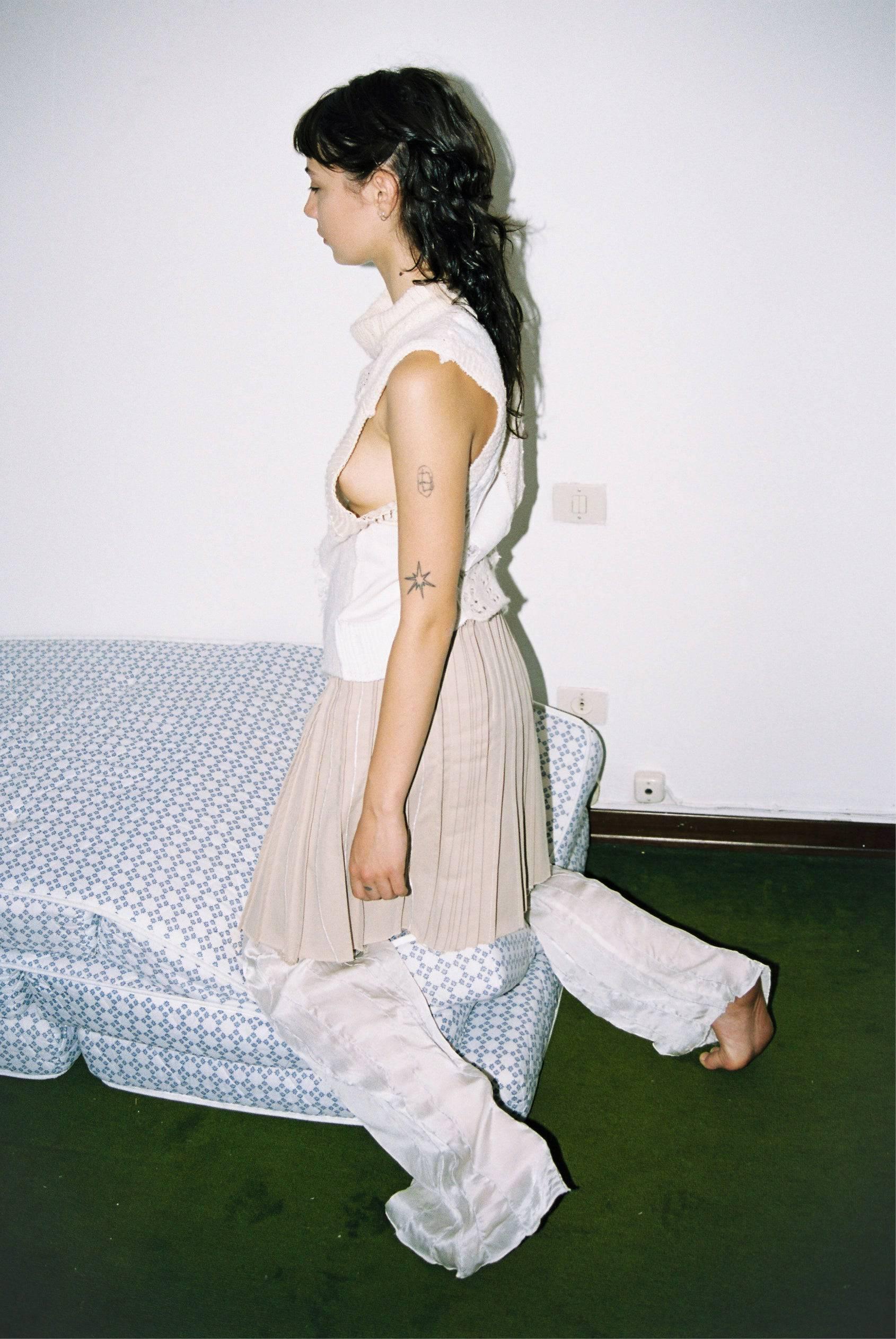 Unregelmäßiger Plissè-Rock