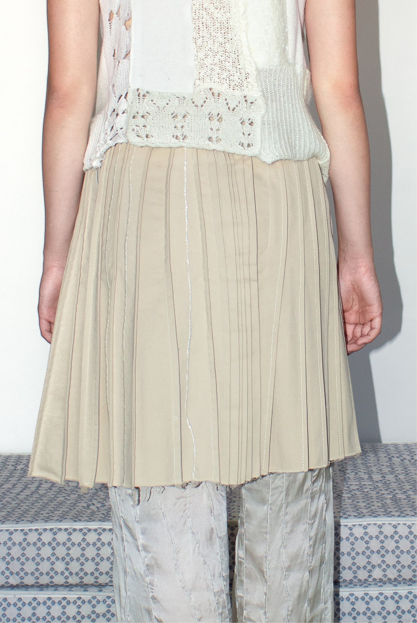 Irregular Plissè skirt