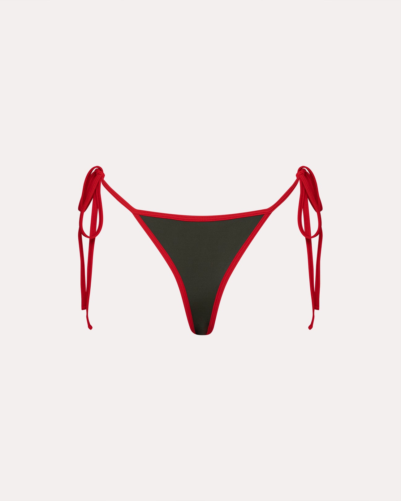 Khaki/rotes Bikini-Unterteil