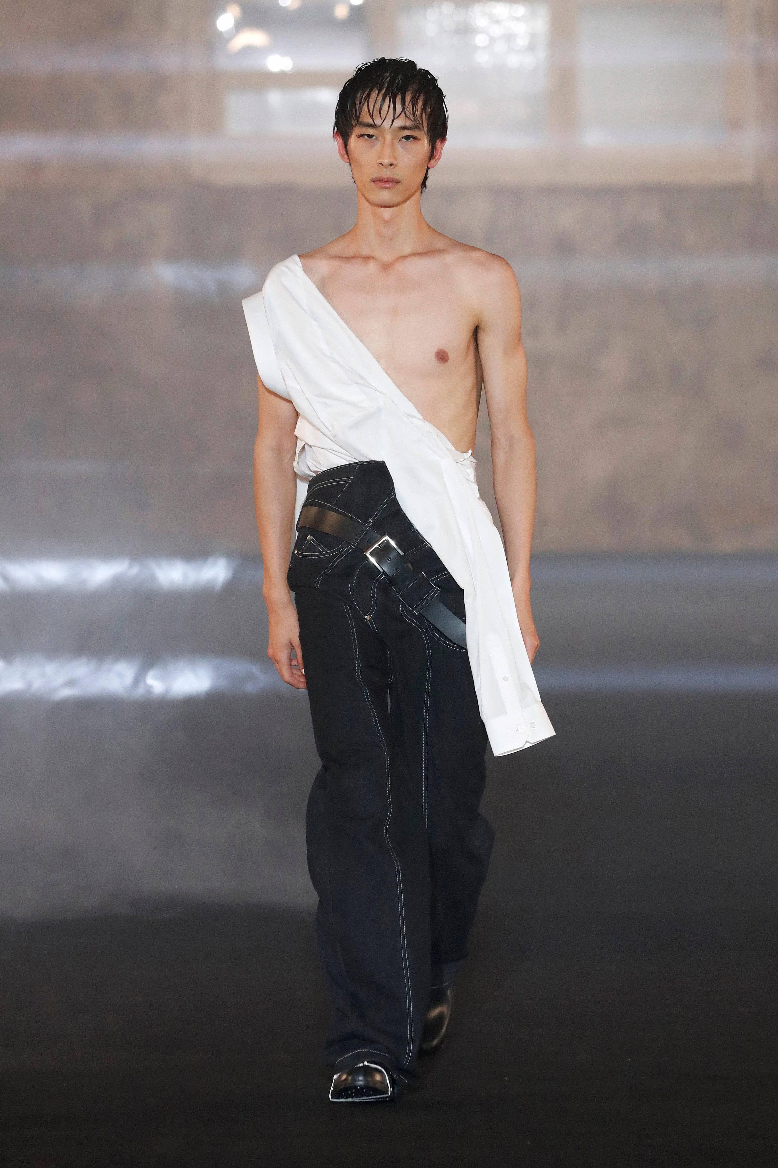 트월 데님 팬츠 블랙