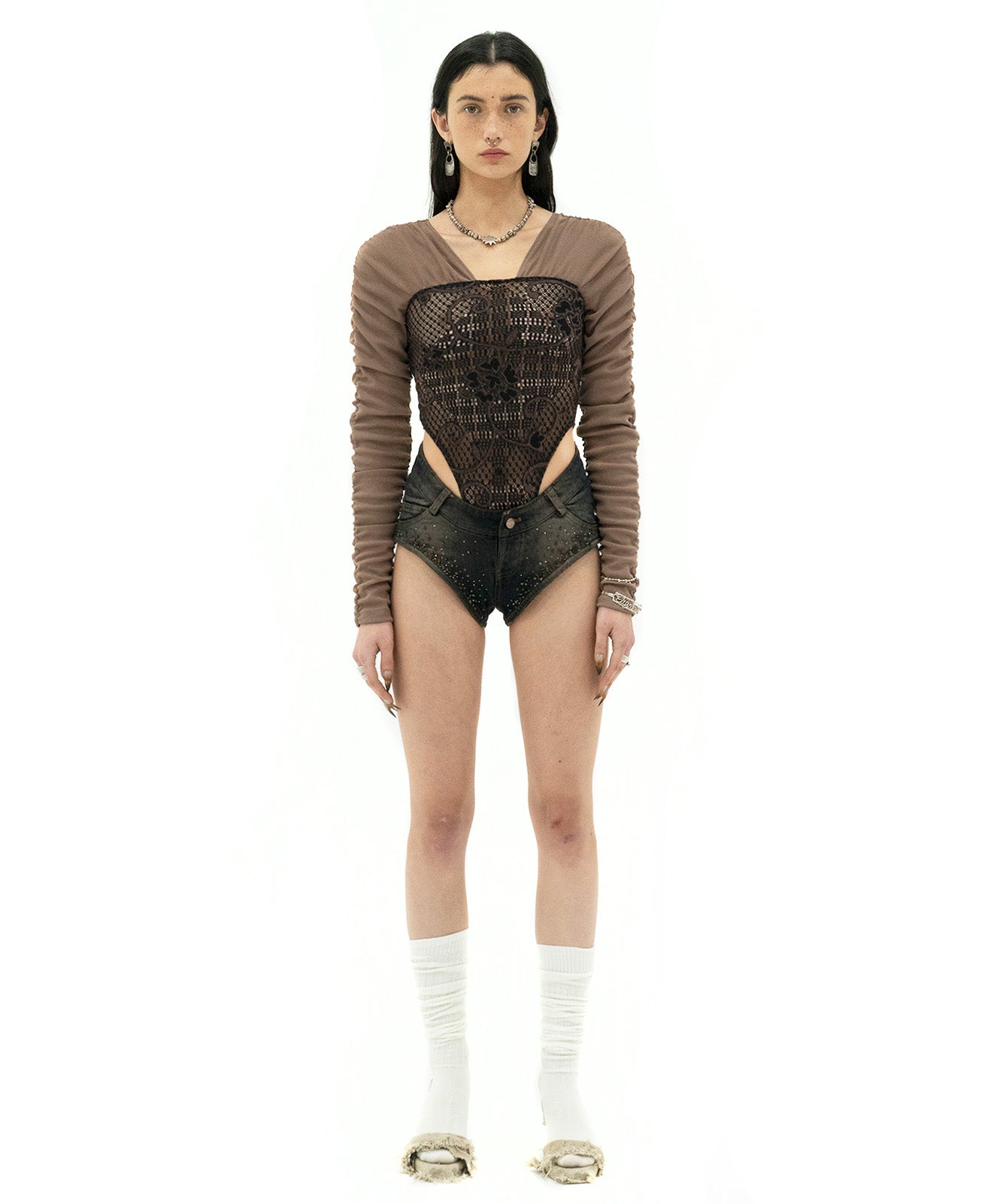 Rose Knitted Bodysuit Top