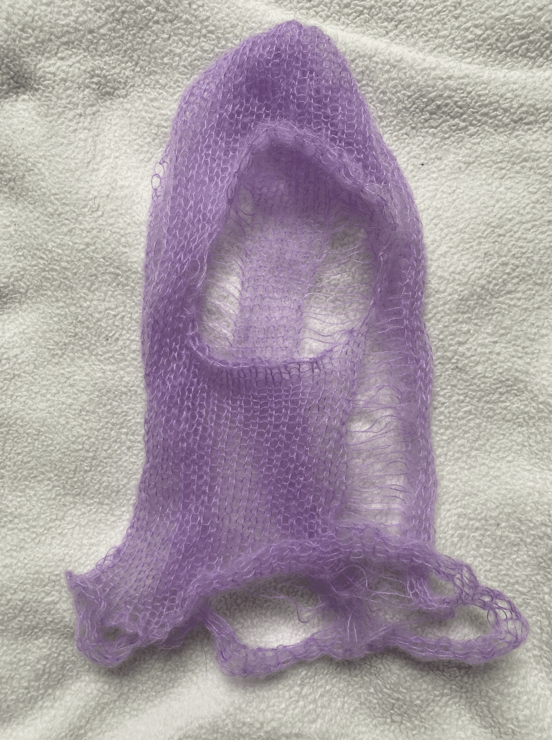 모헤어 후드 라일락