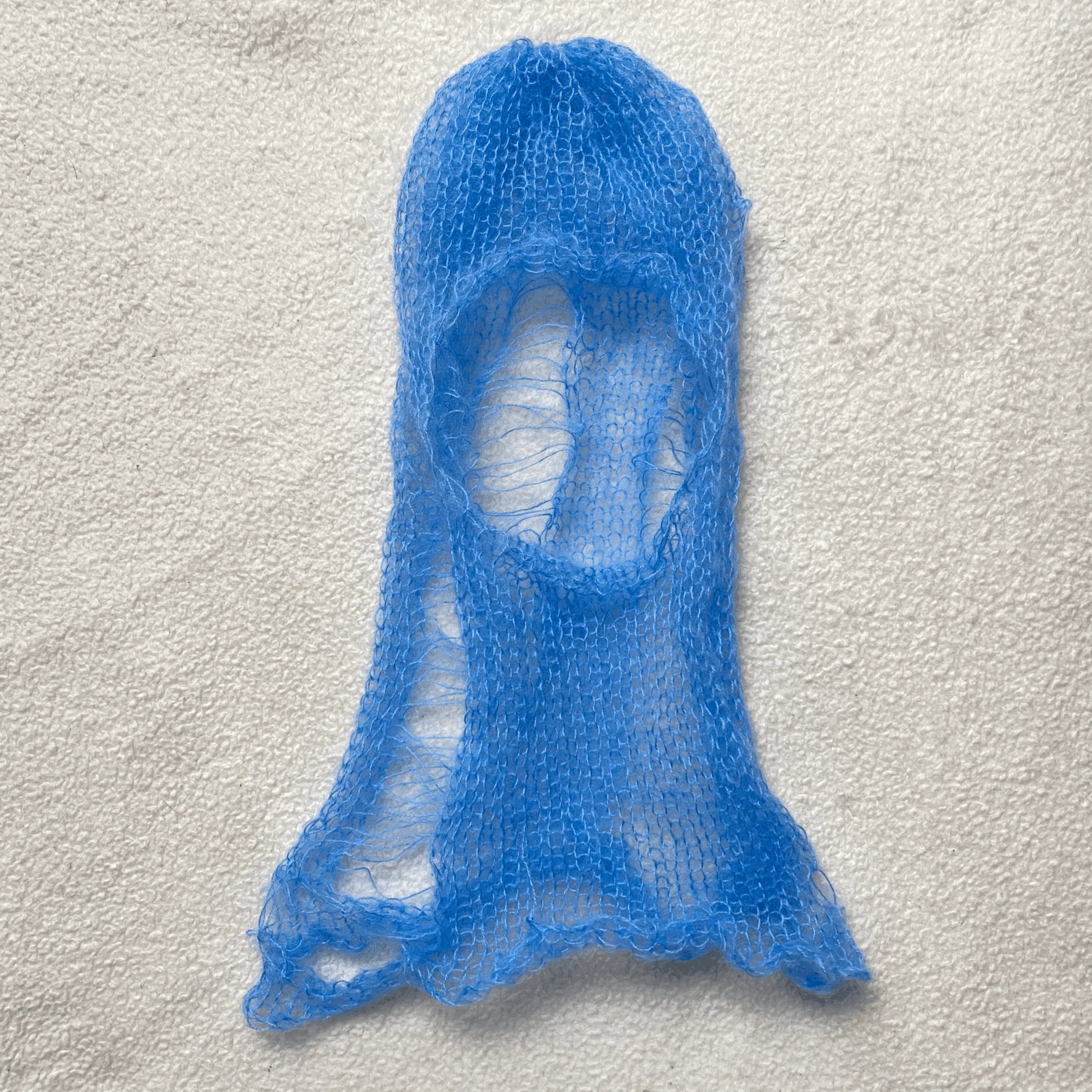 모헤어 후드 블루