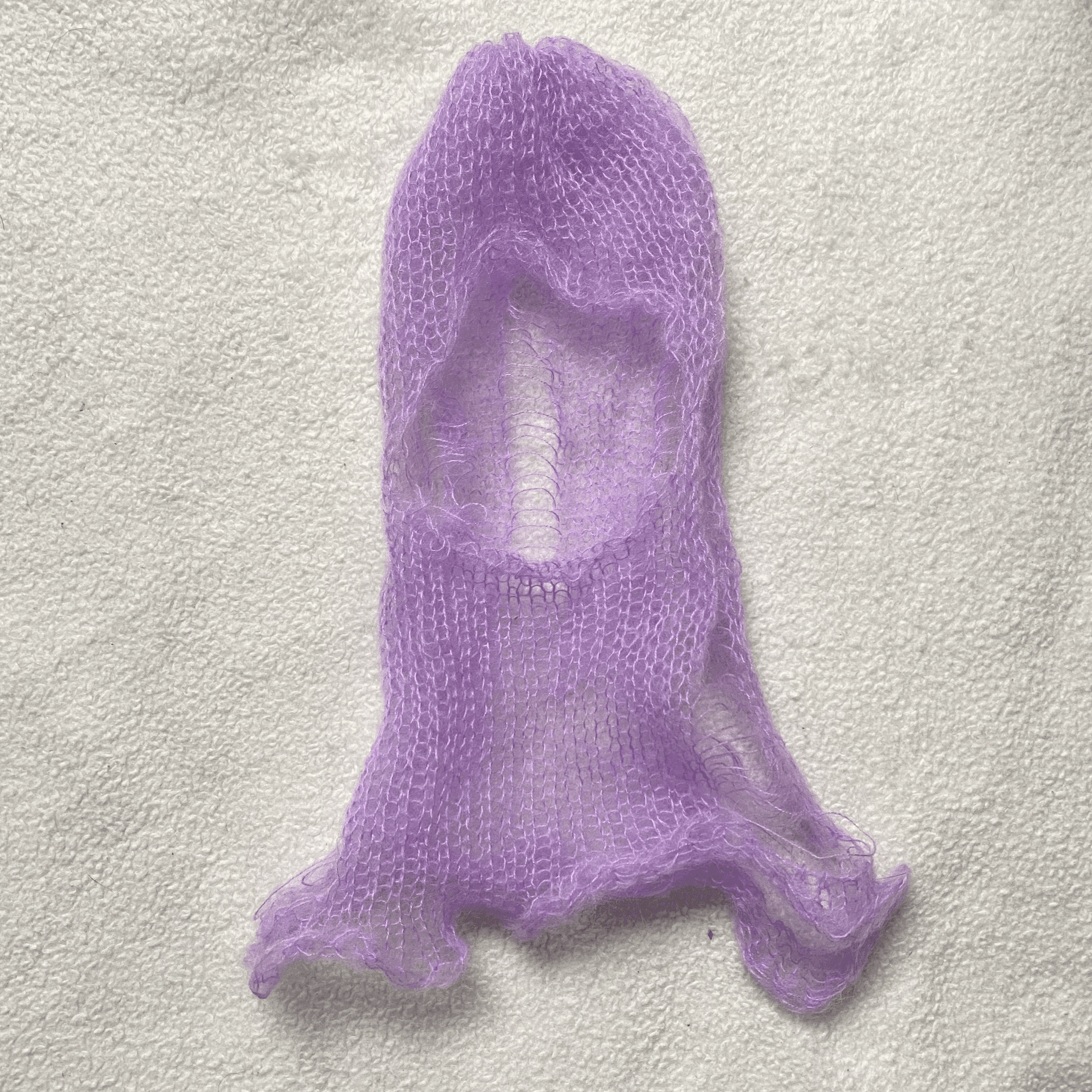 모헤어 후드 라일락