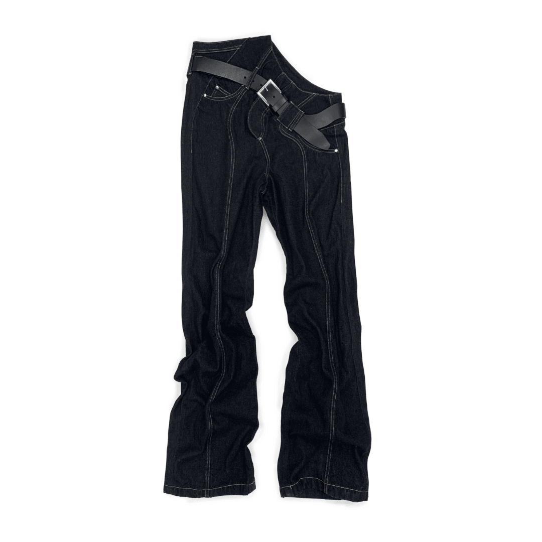 Twirl Denim Trousers Black