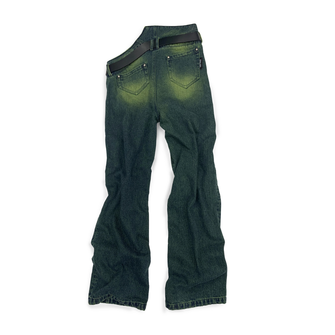 Twirl Denim Trousers Green