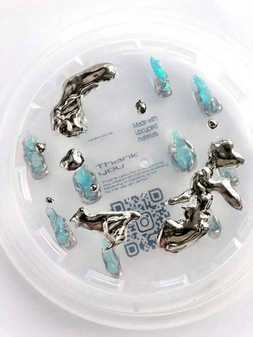 Chrom+klare Blob-Nägel