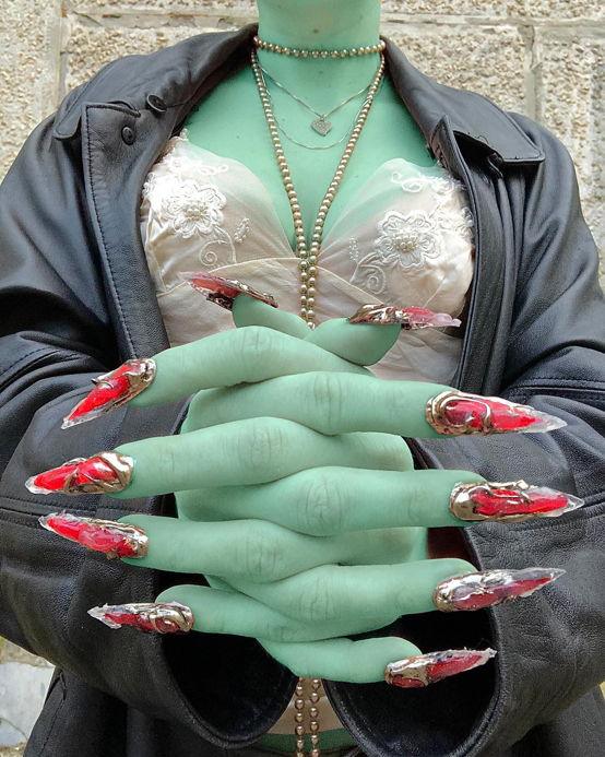 Chrom+klare Blob-Nägel