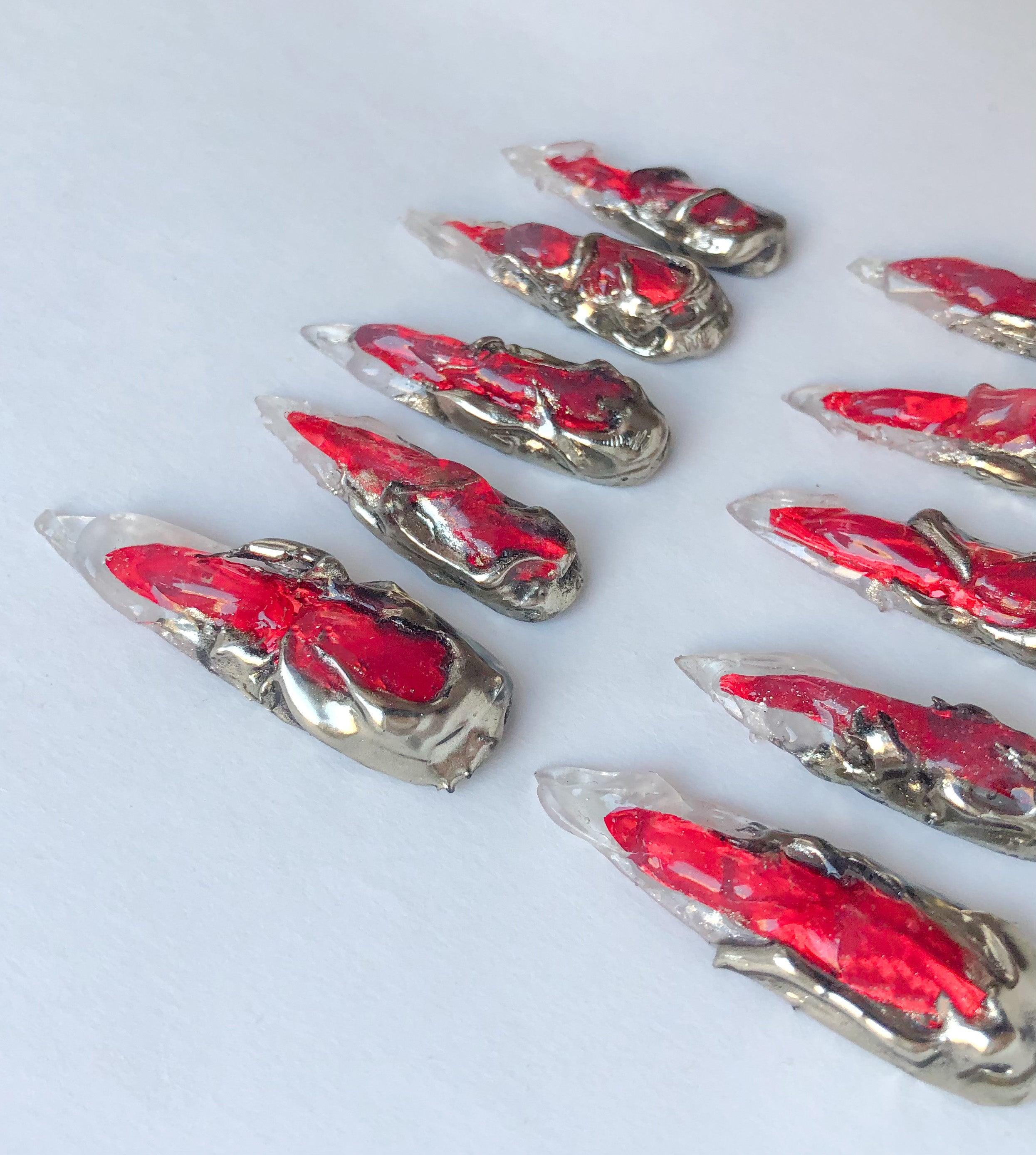 Chrom+klare Blob-Nägel