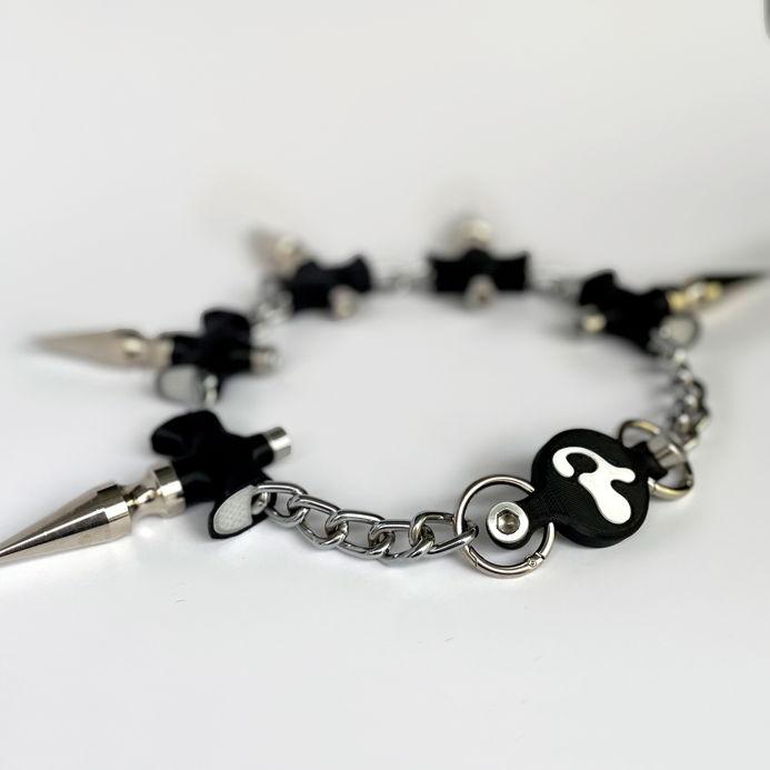 5개의 스파이크 고슴도치 목걸이