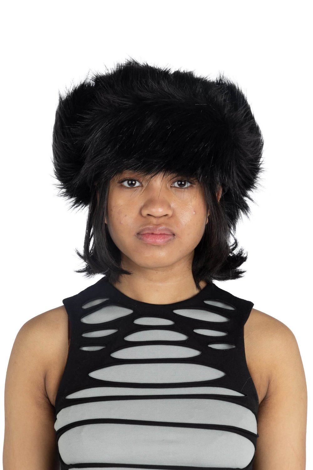 Too Cozy Trapper Fur Hat - Black