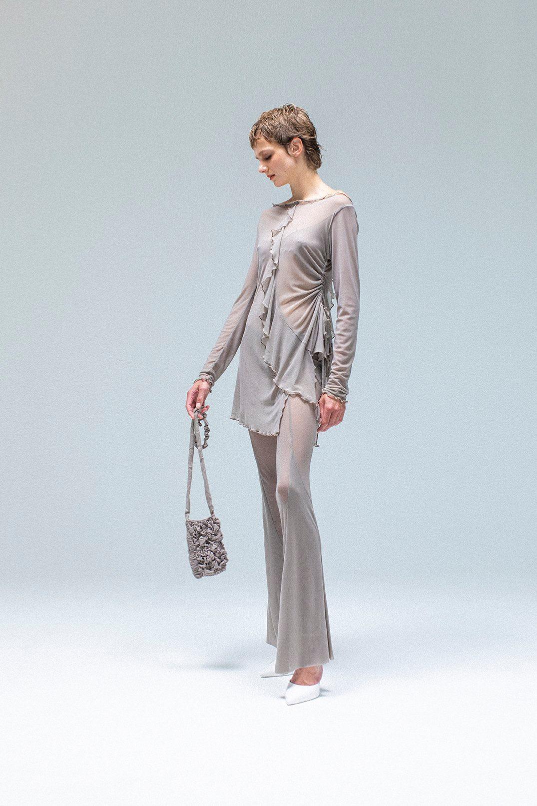 Money Mesh Top/Kleid Taupe